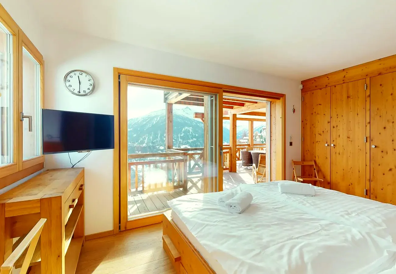 Bedroom with balcony