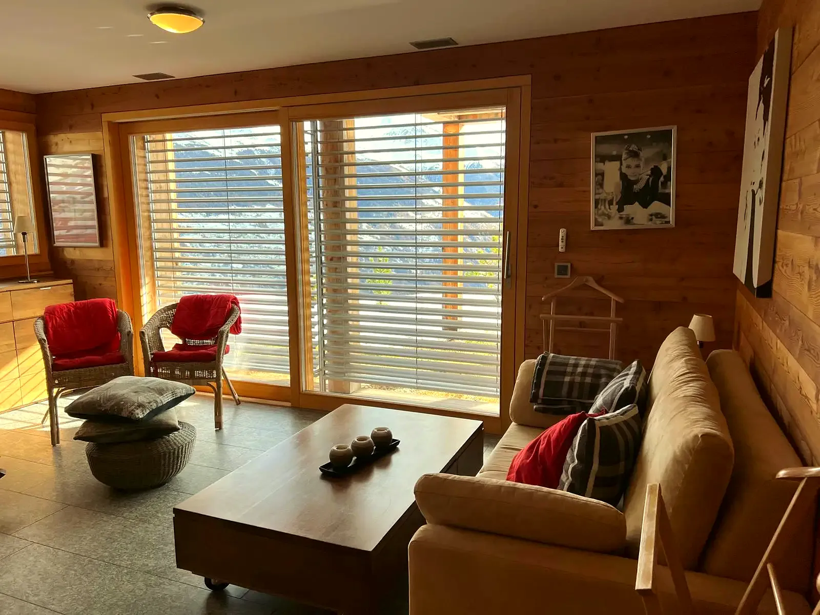 Living room with sofas and a view of the valley